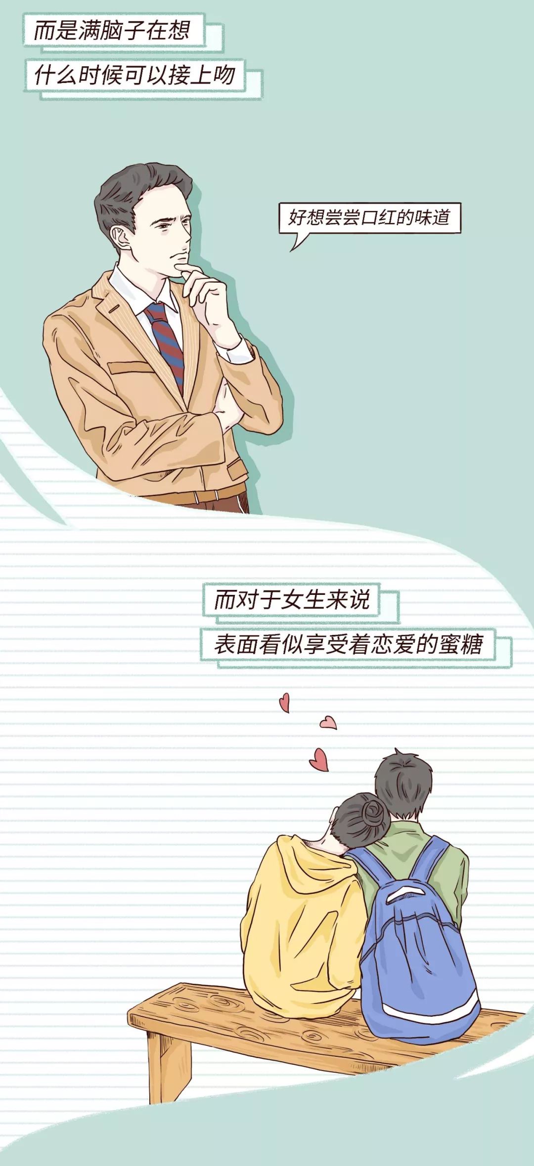男生第一次接吻都在想什么？