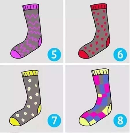 8只襪子選一只，一眼看出你的性格