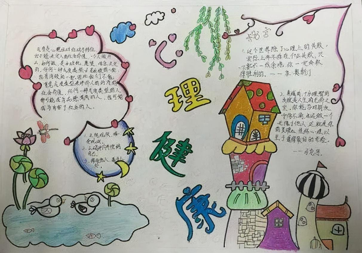 心理健康手抄報(bào)模板圖片 簡(jiǎn)單又好看